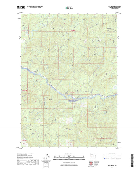 Old Fairview Oregon US Topo Map Image