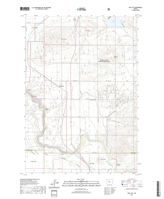 Opal City Oregon US Topo Map Image