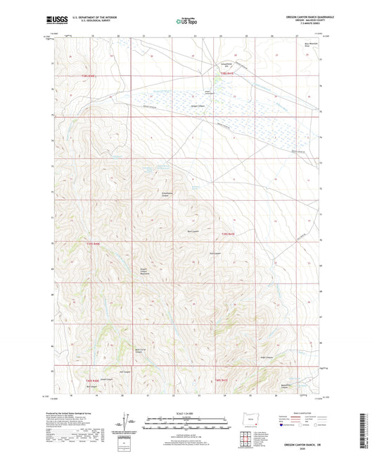 Oregon Canyon Ranch Oregon US Topo Map Image