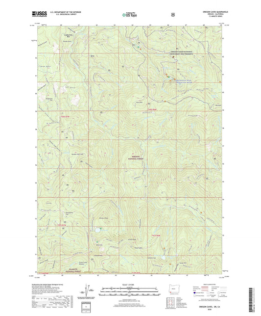 Oregon Caves Oregon US Topo Map Image