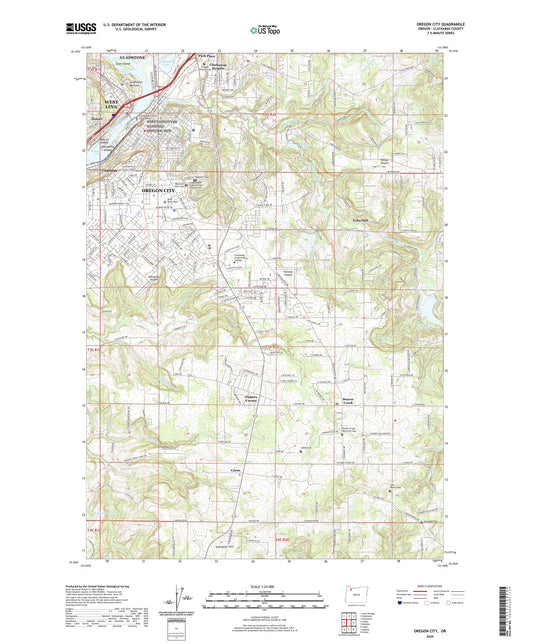 Oregon City Oregon US Topo Map Image