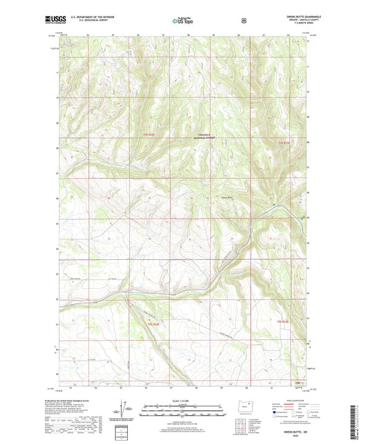 Owens Butte Oregon US Topo Map Image
