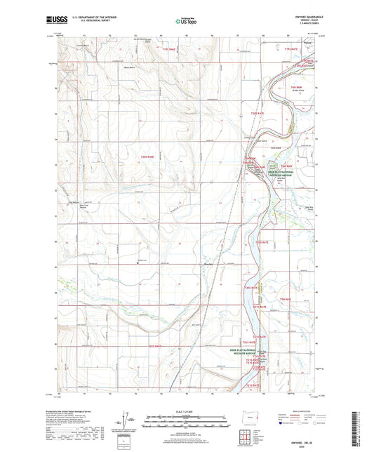 Owyhee Oregon US Topo Map Image