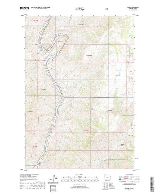 Oxbow Oregon US Topo Map Image