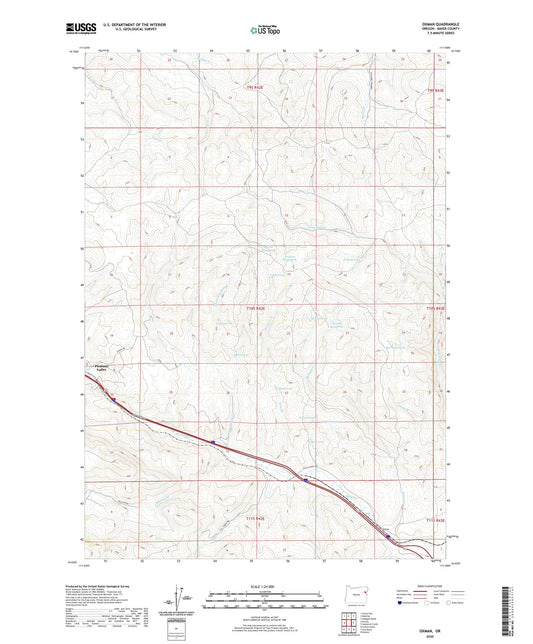 Oxman Oregon US Topo Map Image