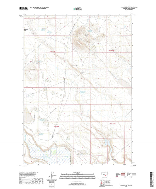 Palomino Buttes Oregon US Topo Map Image