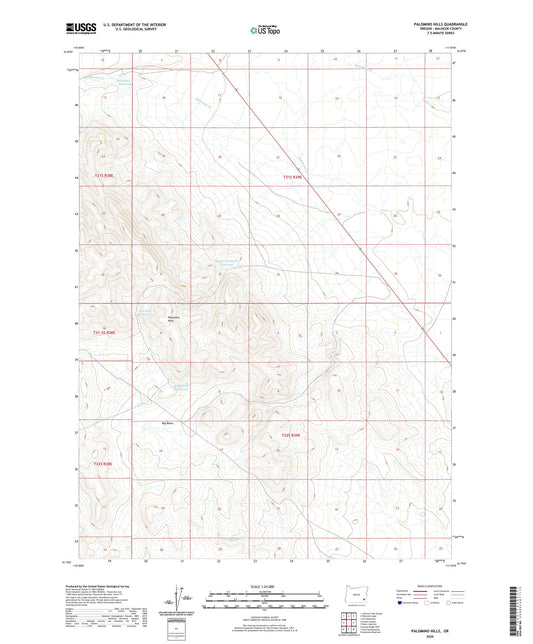 Palomino Hills Oregon US Topo Map Image