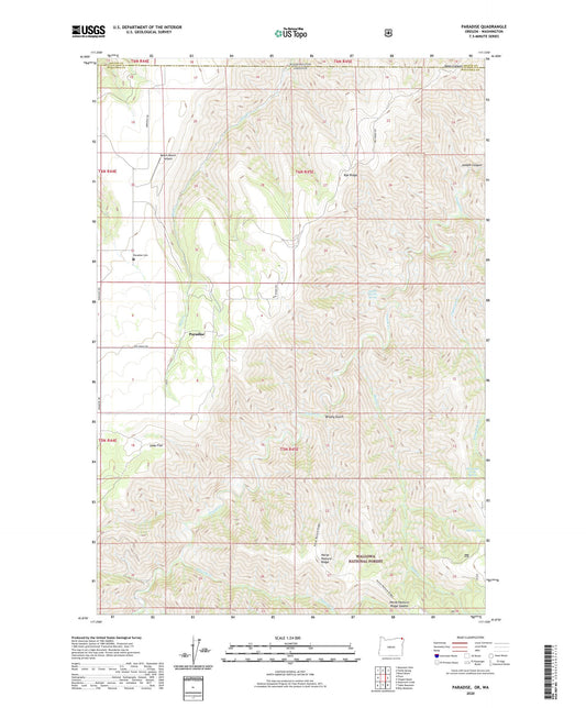 Paradise Oregon US Topo Map Image