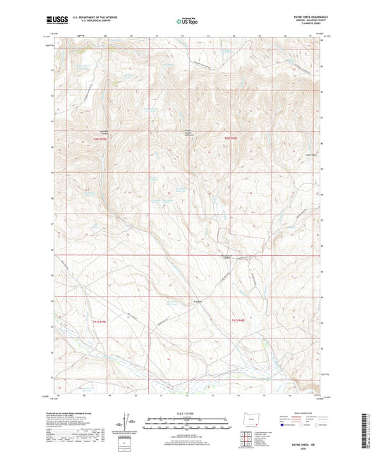 Payne Creek Oregon US Topo Map Image