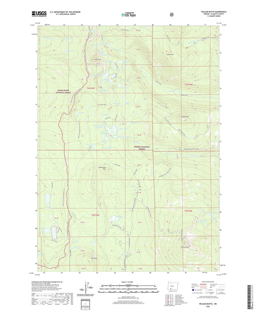 Pelican Butte Oregon US Topo Map Image