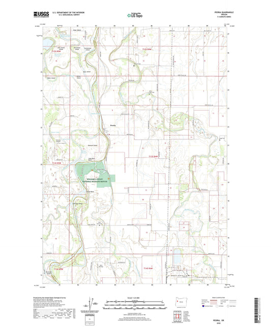 Peoria Oregon US Topo Map Image