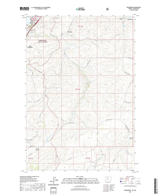 Petersburg Oregon US Topo Map Image