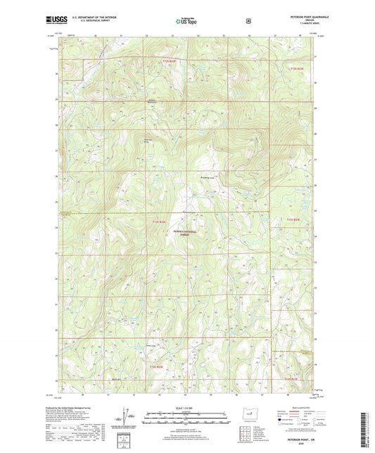 Peterson Point Oregon US Topo Map Image