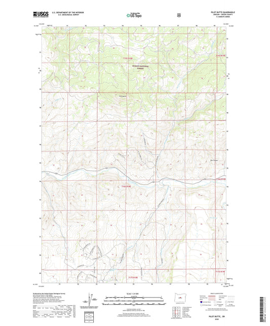 Pilot Butte Oregon US Topo Map Image