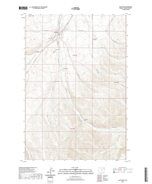 Pilot Rock Oregon US Topo Map Image