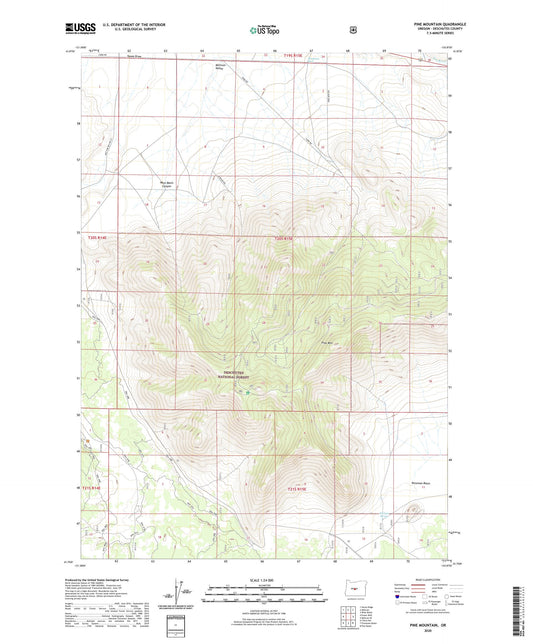 Pine Mountain Oregon US Topo Map Image