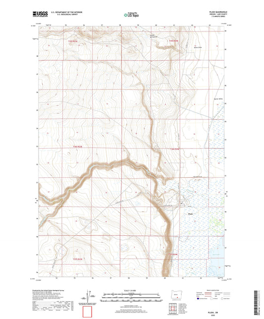 Plush Oregon US Topo Map Image