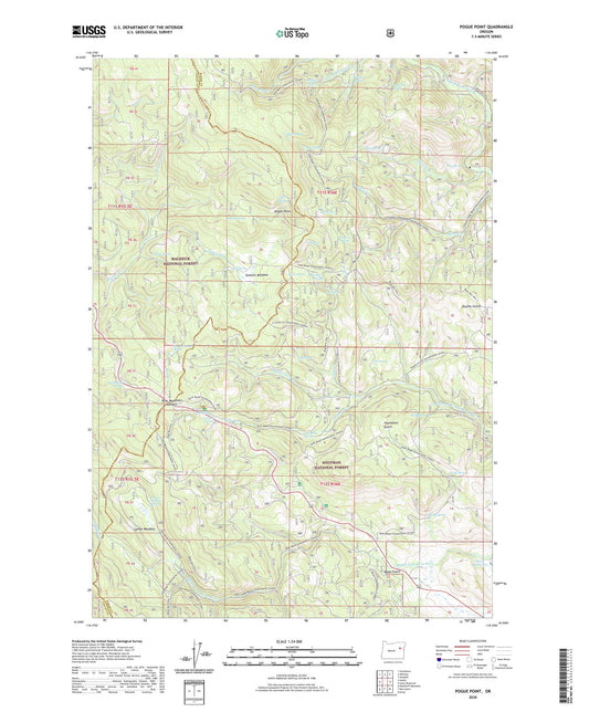 Pogue Point Oregon US Topo Map Image