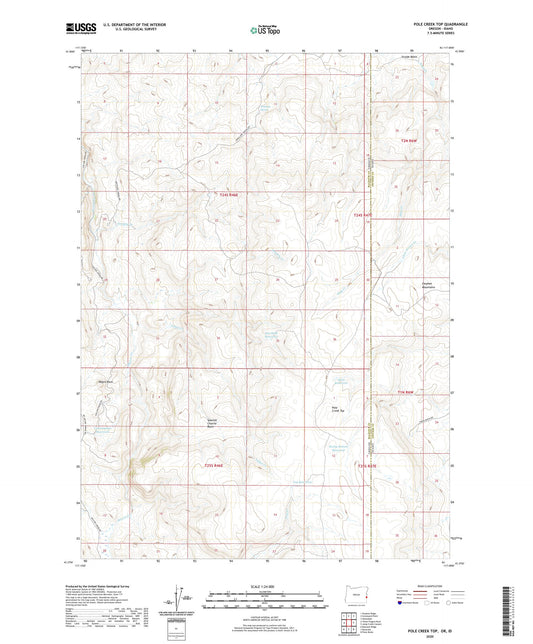 Pole Creek Top Oregon US Topo Map Image