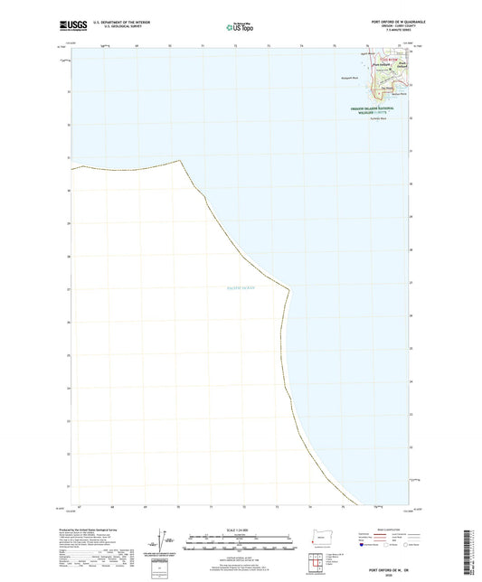 Port Orford OE W Oregon US Topo Map Image