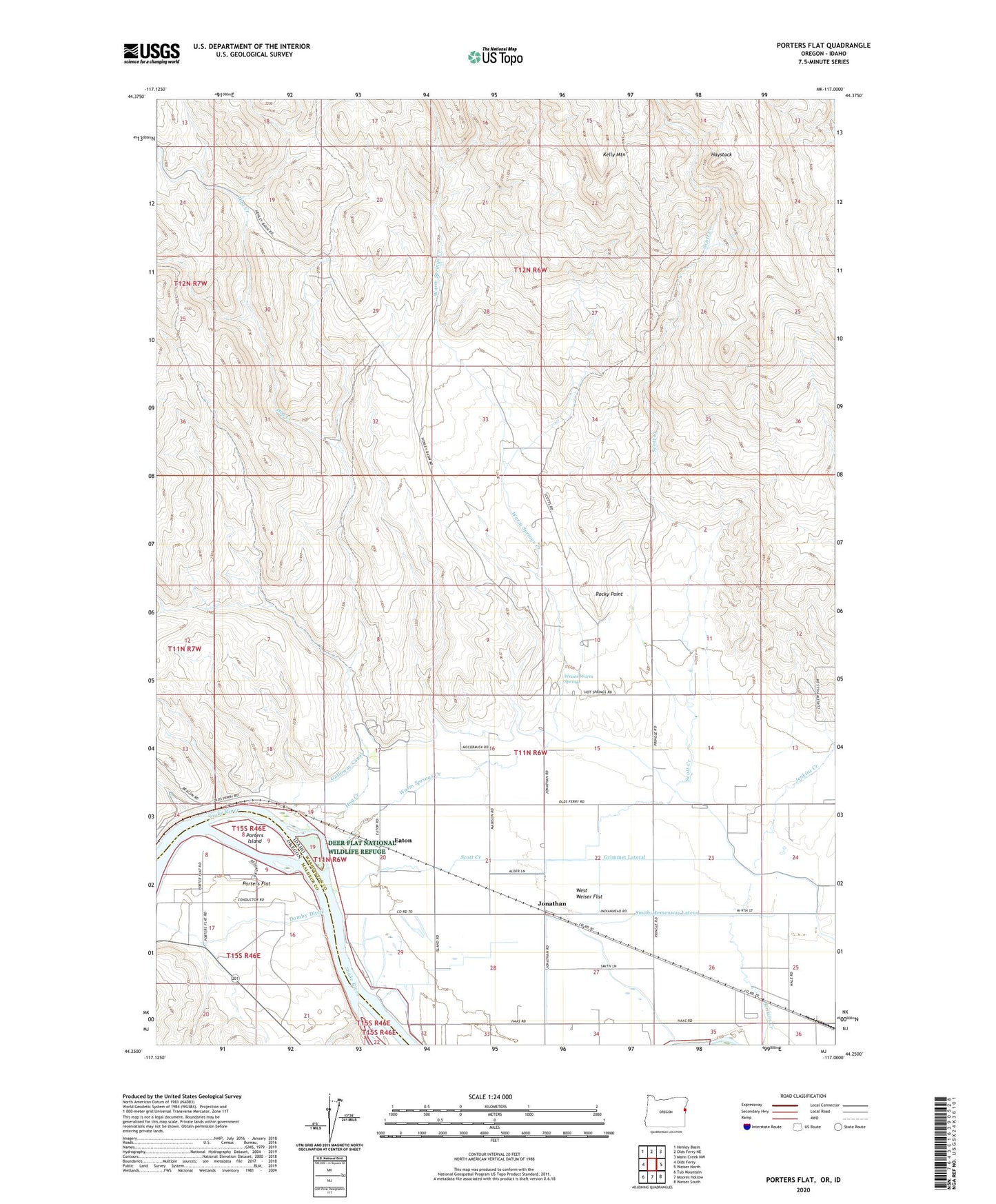 Porters Flat Oregon US Topo Map Image