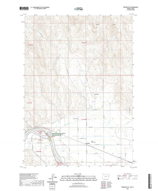 Porters Flat Oregon US Topo Map Image
