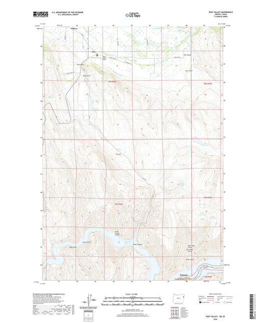 Posy Valley Oregon US Topo Map Image