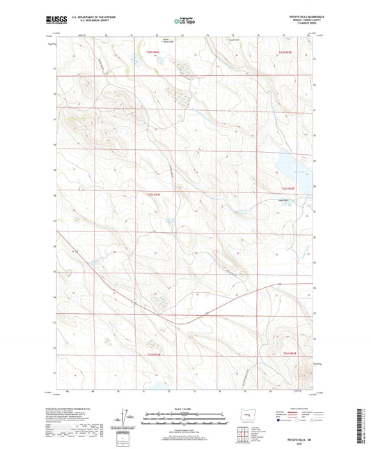 Potato Hills Oregon US Topo Map Image