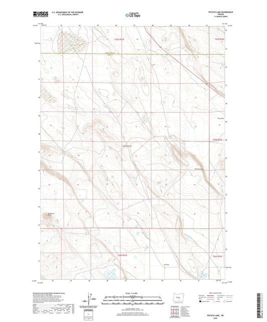 Potato Lake Oregon US Topo Map Image