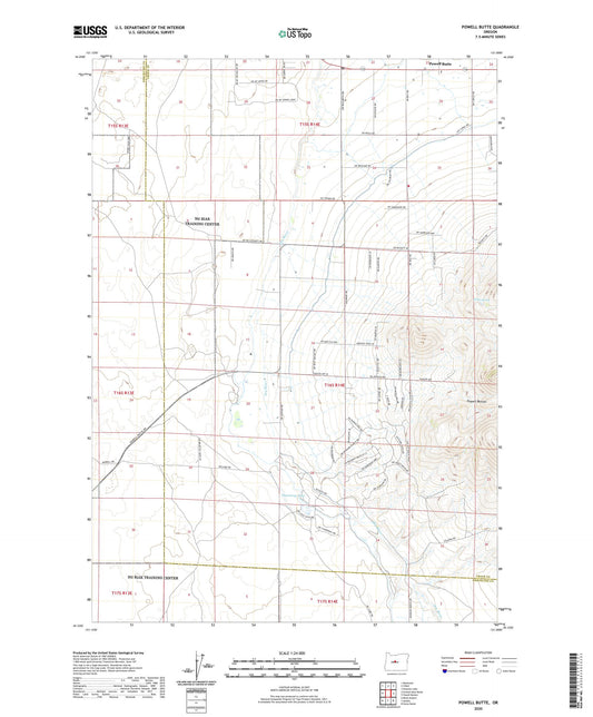 Powell Butte Oregon US Topo Map Image