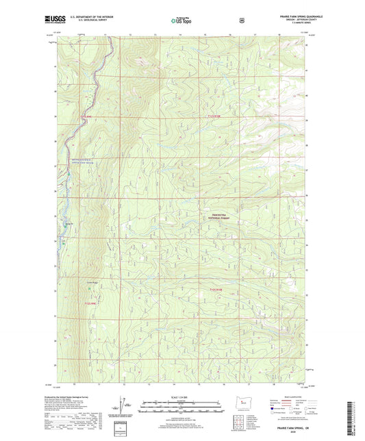 Prairie Farm Spring Oregon US Topo Map Image