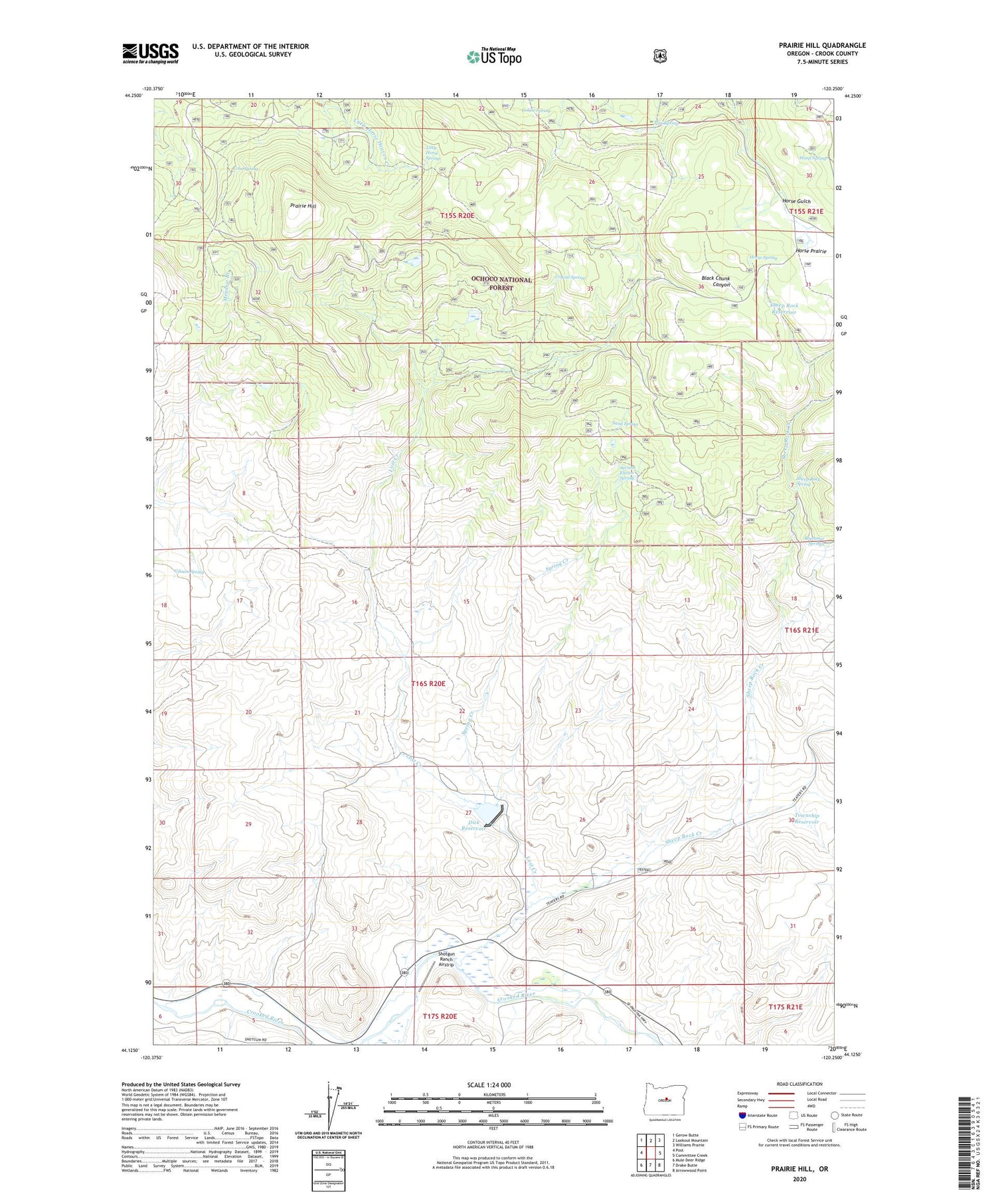 Prairie Hill Oregon US Topo Map Image