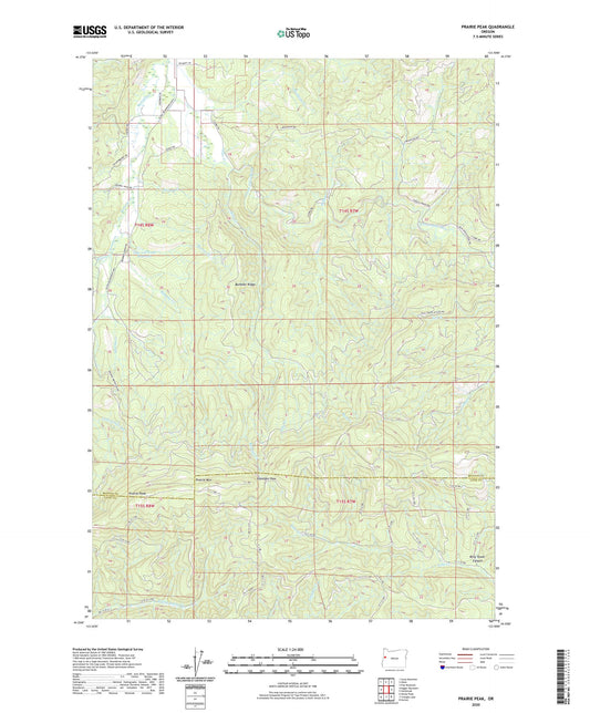 Prairie Peak Oregon US Topo Map Image