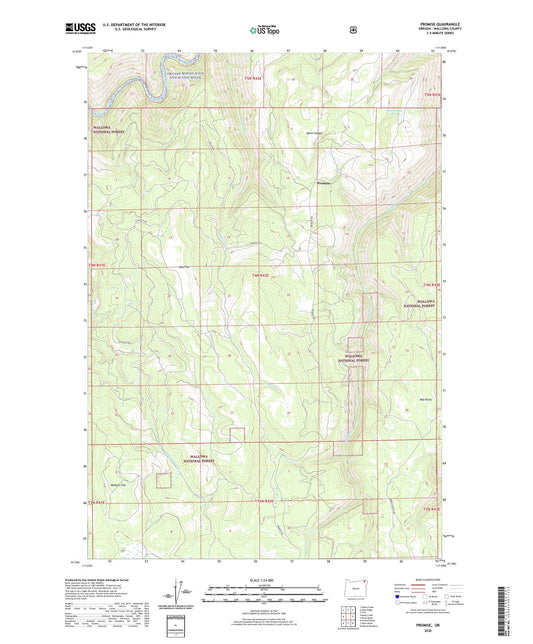 Promise Oregon US Topo Map Image