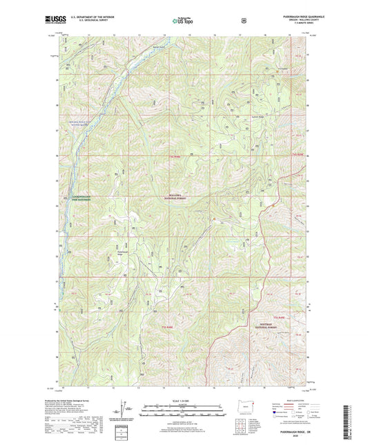 Puderbaugh Ridge Oregon US Topo Map Image