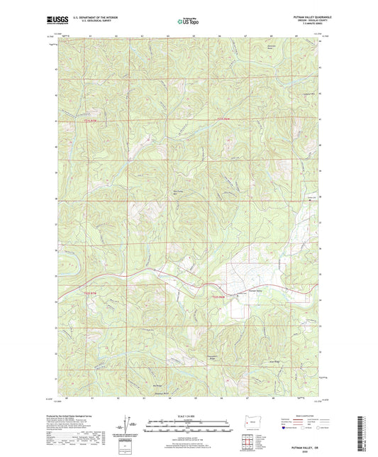 Putnam Valley Oregon US Topo Map Image