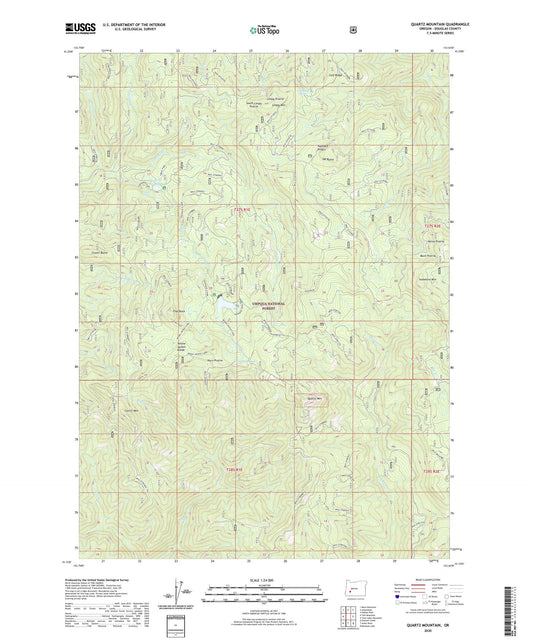 Quartz Mountain Oregon US Topo Map Image
