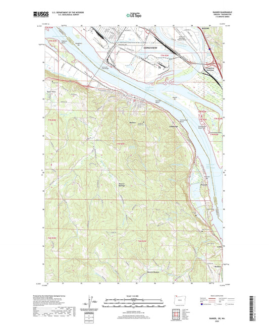 Rainier Oregon US Topo Map Image