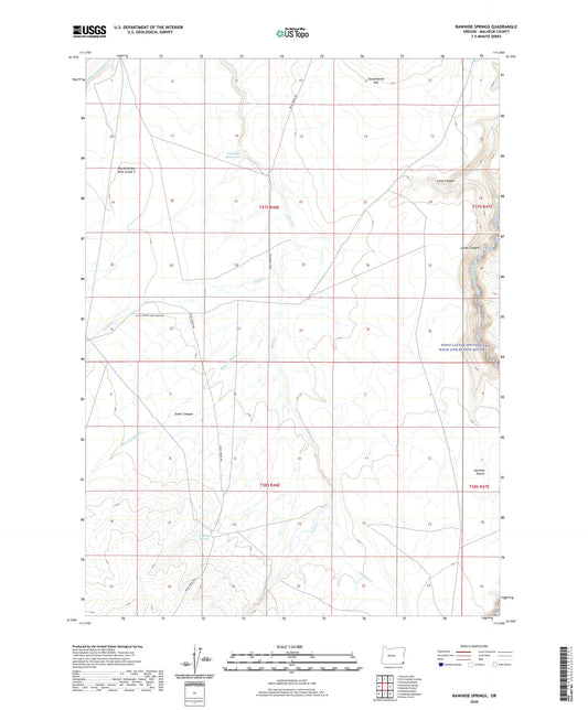 Rawhide Springs Oregon US Topo Map Image