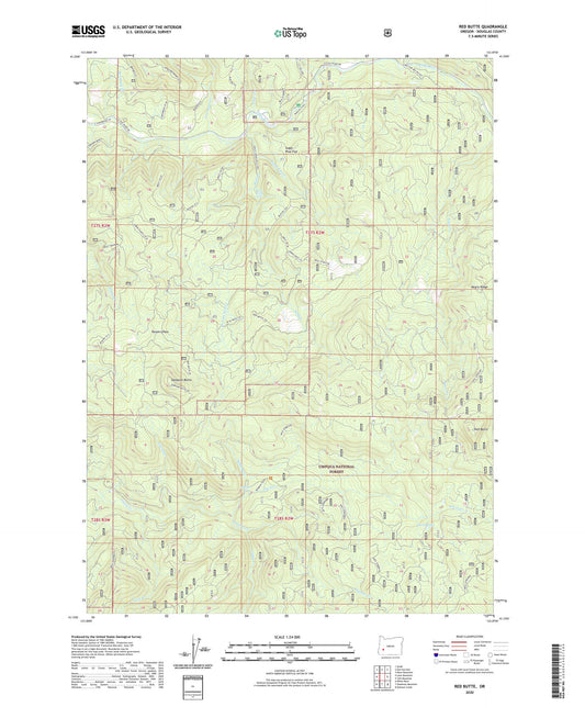 Red Butte Oregon US Topo Map Image