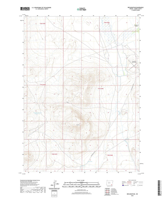 Red Mountain Oregon US Topo Map Image