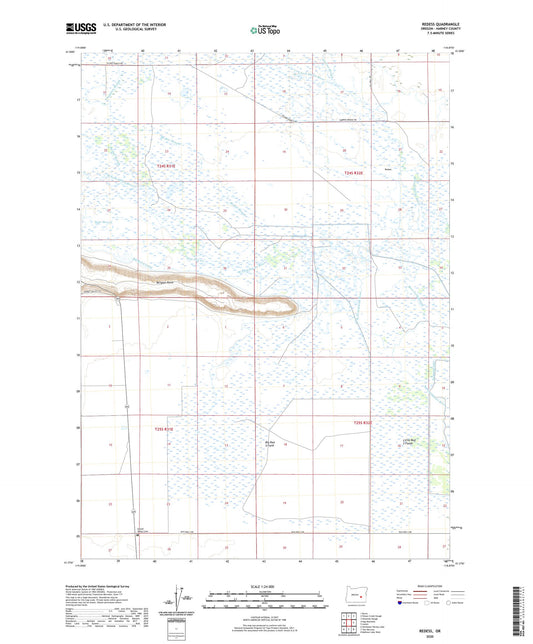 Redess Oregon US Topo Map Image
