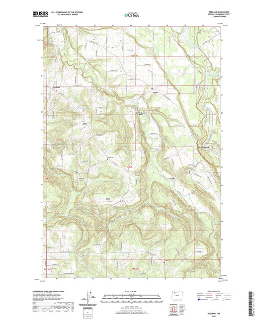 Redland Oregon US Topo Map Image
