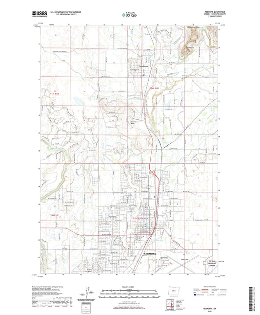 Redmond Oregon US Topo Map Image