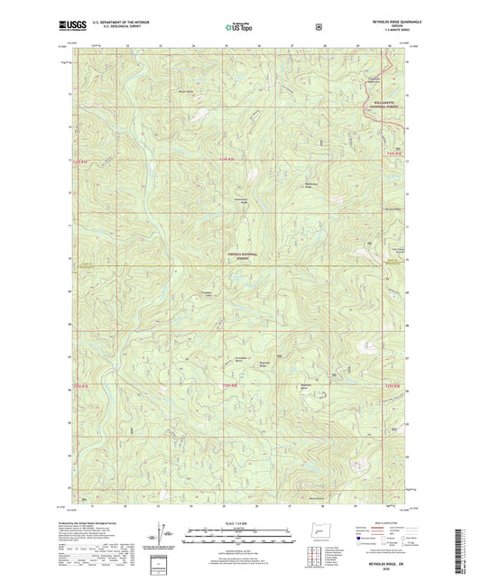 Reynolds Ridge Oregon US Topo Map Image