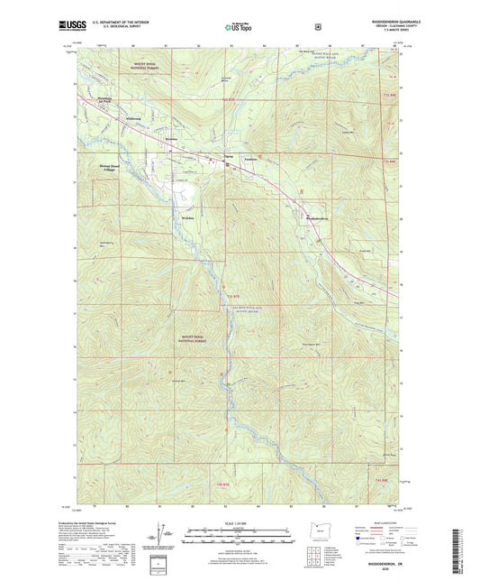 Rhododendron Oregon US Topo Map Image