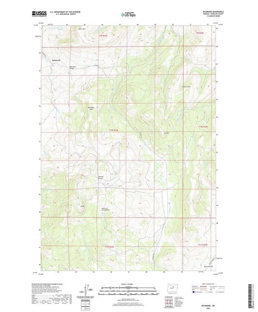 Richmond Oregon US Topo Map Image