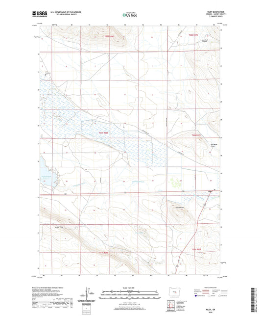 Riley Oregon US Topo Map Image