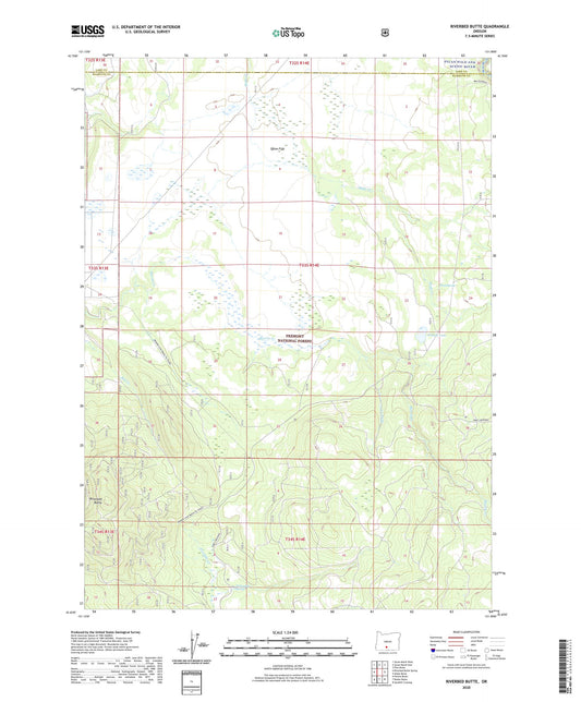 Riverbed Butte Oregon US Topo Map Image