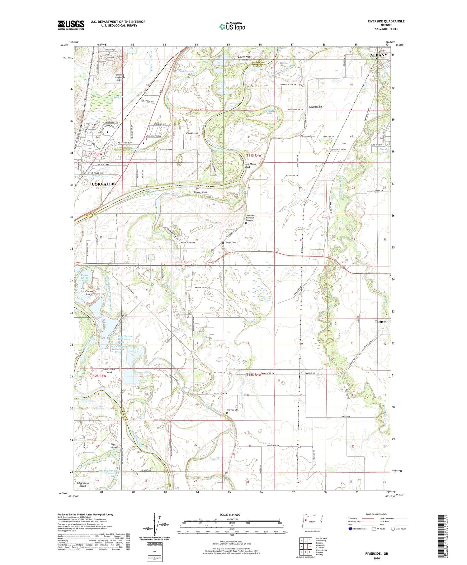 Riverside Oregon US Topo Map Image